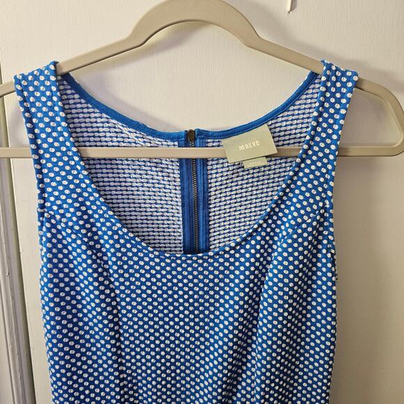 NwoT Anthropologie Maeve Textured Caldera Dress Polka Dot Sz S Coquette Twee - Picture 2 of 7